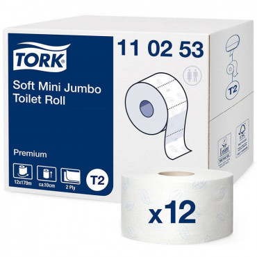 Tork Premium miękki papier toaletowy mini jumbo /110253