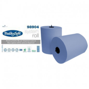 BulkySoft ręcznik w roli autocut niebieski /celuloza /2w /200m /98904