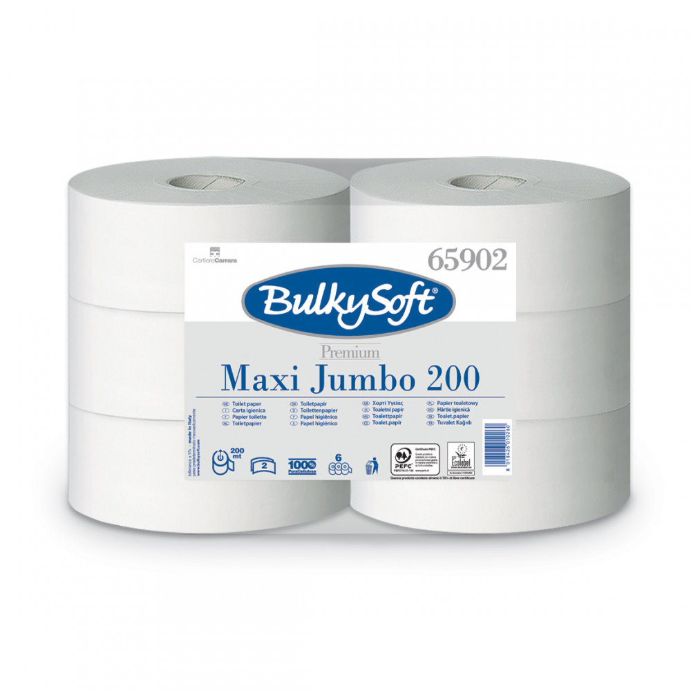 BulkySoft Premium papier toaletowy maxi jumbo centralnego dozowania /celuloza /2w /200m /65902