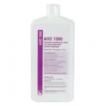 AHD 1000 preparat do szybkiej dezynfekcji rąk i skóry /1L  - DOSTĘPNY